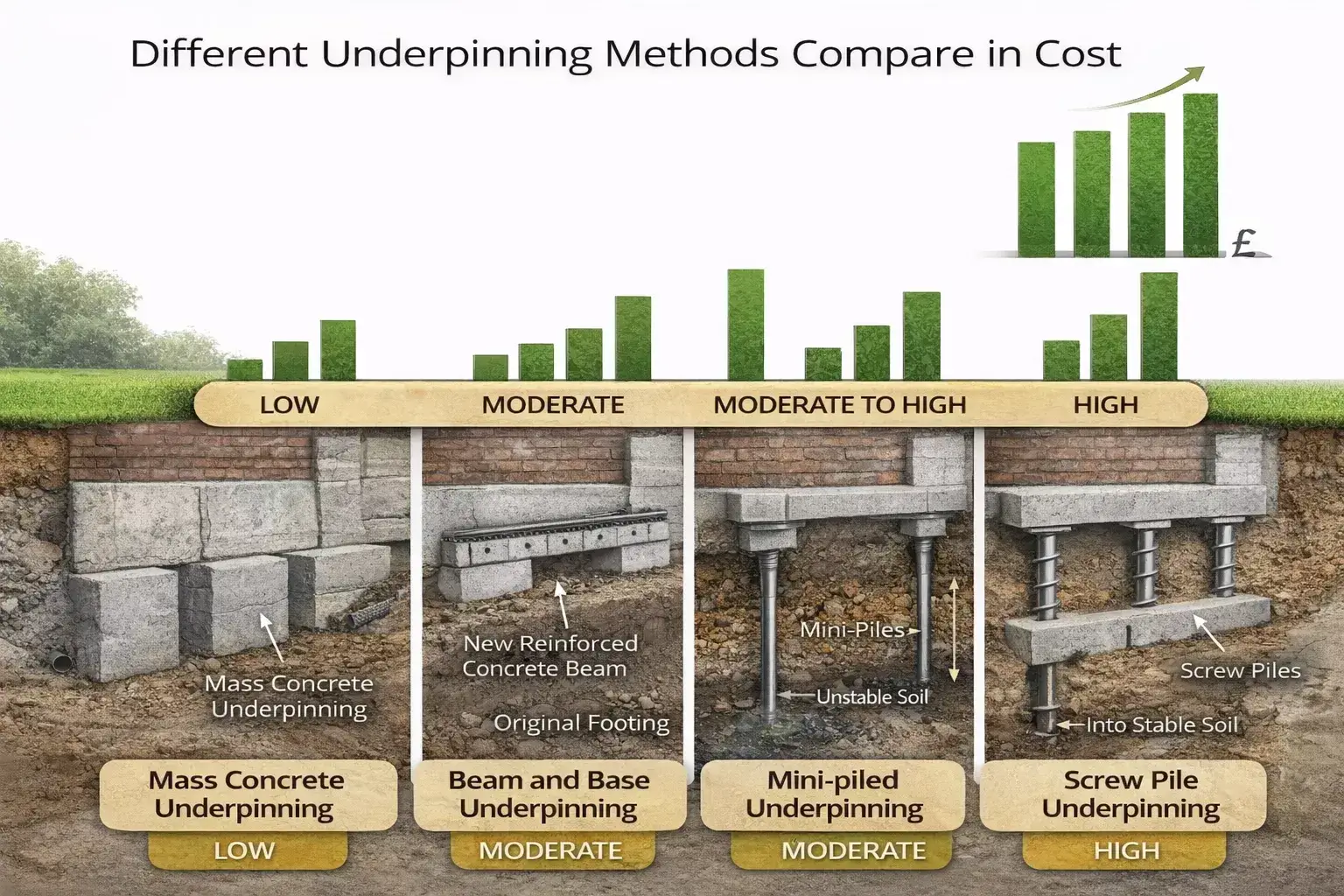 How Do Different Underpinning Methods Compare in Cost