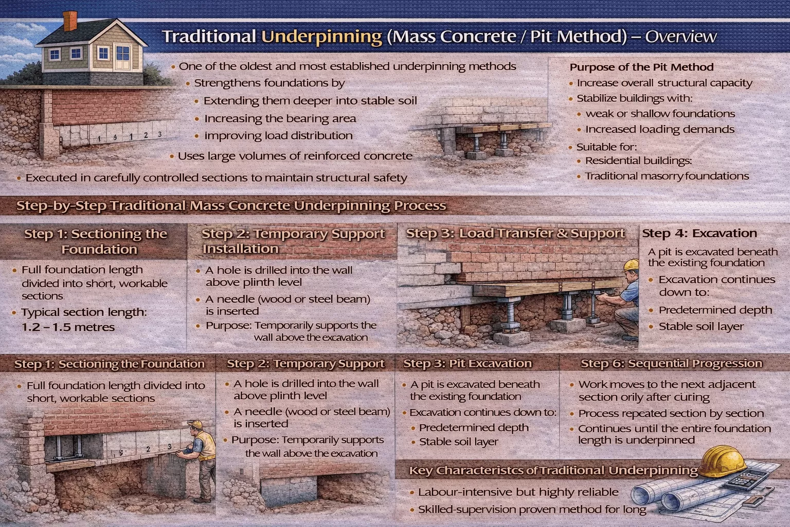 How Do Traditional Underpinning Methods Work