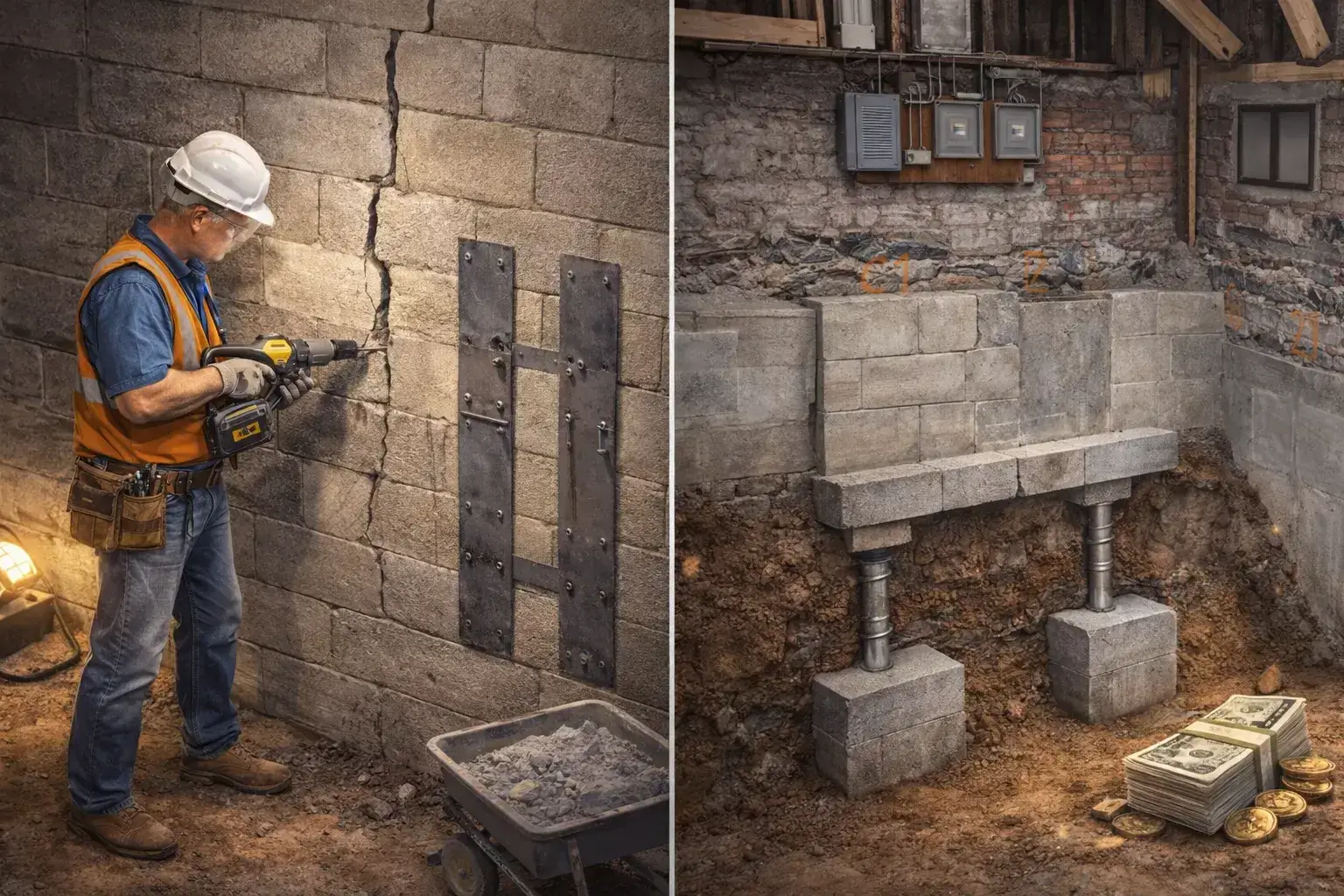 Should You Repair or Underpin Your Basement Foundation?