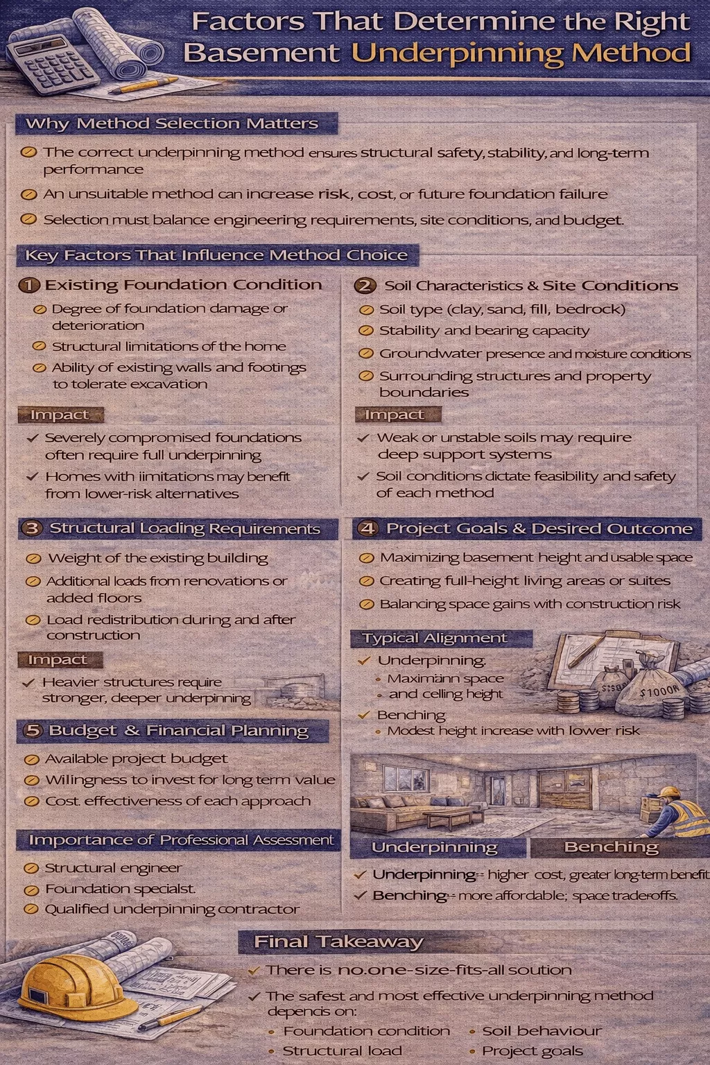What Determines the Right Basement Underpinning Method for a Structure