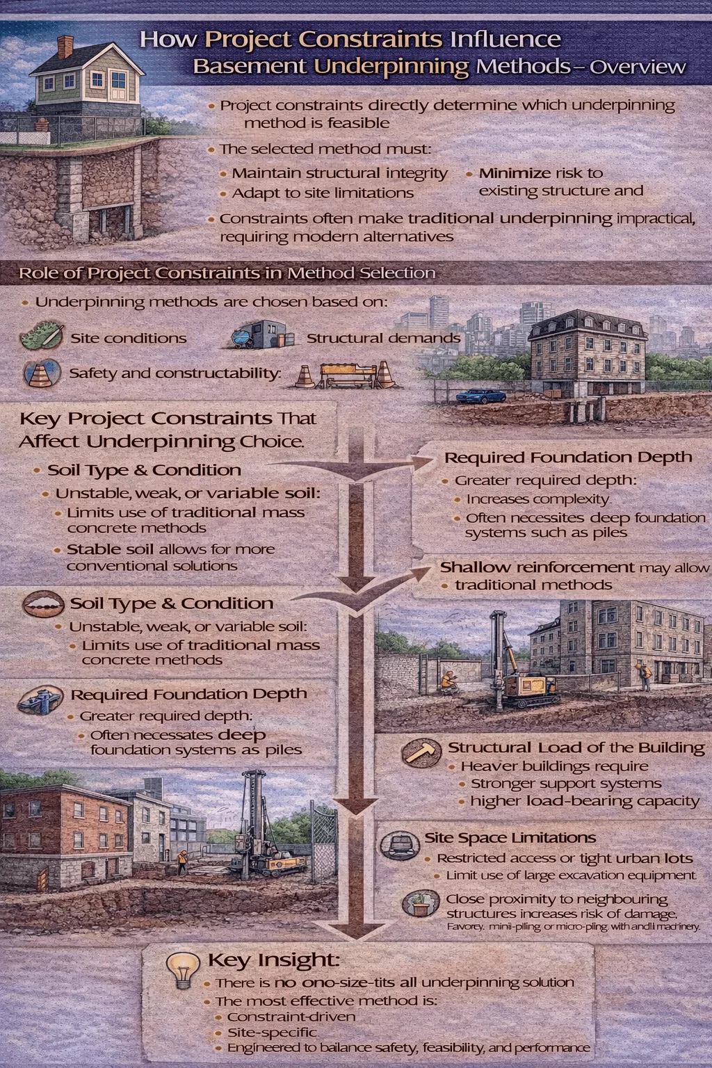 Why Are Project Constraints Related to Basement Underpinning Methods